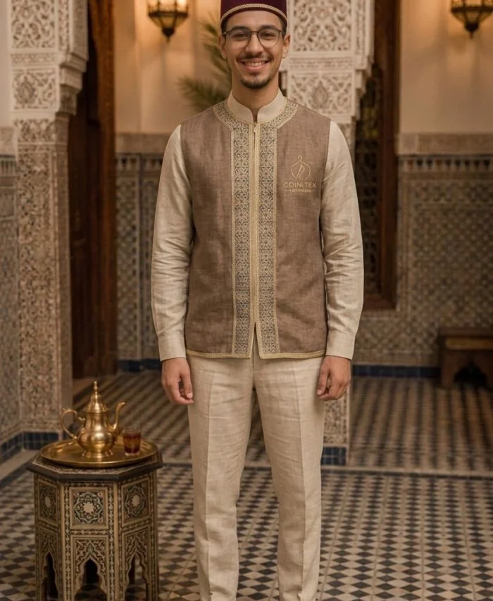 Ensemble d’uniforme d’hospitalité marocain traditionnel – style riad moderne